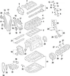 Genuine Audi Balance Shaft Assembly 06H-198-205-BM. Fixed Price $489.34.