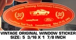 European Mustang Anniversary Convention - Vintage Original Window Decal Sticker. Fixed Price $9.53.