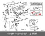 Genuine Crankshaft Bearing Shells, 117011601001 For Toyota 11701-16010-01. Fixed Price $22.18.
