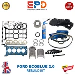 Ford Ecoblue 2.0L YLF6 Transit Custom YMF6 Engine Gasket Set With Rebuild Parts!. Fixed Price $719.62.