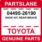 04495-26190 Toyota Oem Genuine Shoe Kit, Rear Brake. Fixed Price $68.48.