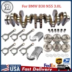 Crankshaft Bearings Connecting Rods Pistons Set For Bmw N55 B30 3.0L 11217580483. Fixed Price $560.31.