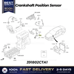 Genuine Crankshaft Position Sensor 391802CTA1 For Hyundai Genesis Kia. Fixed Price $77.00.