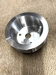 Billet Aluminum Sbc Short Pump Three Groove Crankshaft Pulley. Fixed Price $55.00.