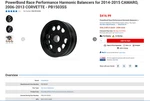 Powerbond Race Performance Harmonic Balancers Corvette/camaro. Fixed Price $300.00.