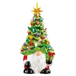 Lighted Christmas Gnome Tree, 8 Inch Faceless Old Man Ceramic Decor With Mult.... Fixed Price $26.33.