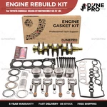 Overhaul Engine Rebuild Kit For 2000-08 Toyota Celica Corolla Matrix 1ZZ-FE 1.8L. Fixed Price $328.06.