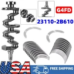 New G4FD Engine Crankshaft & Main Rod Bearing #23110-2B610 For Hyundai Kia 1.6L. Fixed Price $108.99.