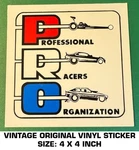 Professional Racers Organization - Vintage Original Vinyl Decal Sticker Drag. Fixed Price $7.97.