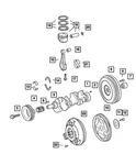 Genuine Mopar Crankshaft 5097107AA. Fixed Price $625.55.