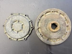 Crankshaft Pulley 4109968 & Cover 4072798 W/ Bolts Off 1972 Fiat 850 Spider -C2. Fixed Price $59.99.