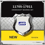 Genuine 1990-2007 Toyota Land Cruiser Crankshaft Bearing Set 11705-17011. Fixed Price $244.00.
