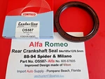 Alfa Romeo Spider 88-94 & GTV-6 164 Milano Oem Corteco Rear Crankshaft Seal. Fixed Price $38.45.