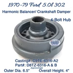 1970-79 Oem Ford 302 Harmonic Balancer/crank Damper C9TE-6316-A2/D8TZ-6316A/B. Fixed Price $65.00.