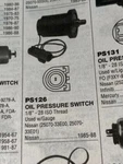 Ps 126 Nos Engine Oil Pressure Switch-sender With Light Standard. Fixed Price $19.99.