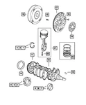 Genuine Mopar Rear Main Crankshaft Seal 4621939AB. Fixed Price $24.00.