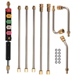 4000PSI Pressure Washer Extension Lance Gutter Cleaner Rods 97IN 6 Wands Tips. Fixed Price $31.50.