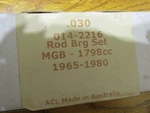 Mgb Rod Bearing Set For 1965-1980 .030. Fixed Price $40.00.