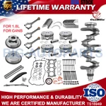 Crankshaft/rods/gasket Kit/pistons/bearing/timing Chain For Hyundai Kia 1.8L. Fixed Price $72.99.