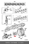Genuine Oe Washer Set, Crankshaft Thrust, 1101166020 For Toyota 11011-66020. Fixed Price $55.76.