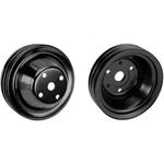 Sbc Black Pulley Set, 2-GROOVE UPPER/3-GROOVE Lower, Long Pump. Fixed Price $154.99.