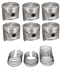Silvolite Pistons SET/6+RINGS For Nissan/datsun 240Z 2.4 L24+260Z 2.6 L26 +.75MM. Fixed Price $234.07.