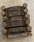 1976? Buick 350 V8 Engine Block Main Caps With Bolts Cores Only Spun Bearings. Fixed Price $35.00.