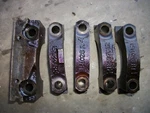1966-1971 International Scout 800 Crankshaft Main Bearing Caps. Fixed Price $25.00.